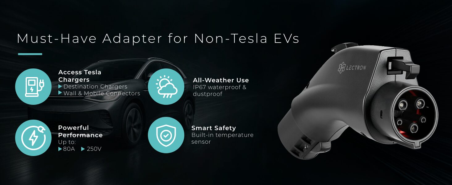 Lectron Tesla to J1772 EV Charging Adapter (NACS → J1772) – 80A / 250V Level &hellip;