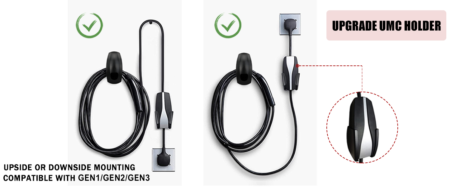 SEVEN SPARTA Tesla Charging Cable Holder with Chassis Bracket