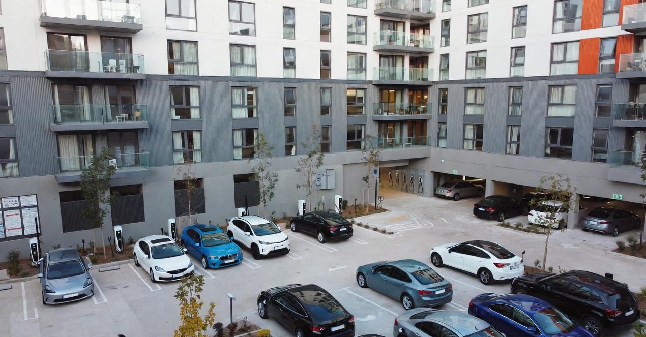 How many EV chargers can an apartment building have?